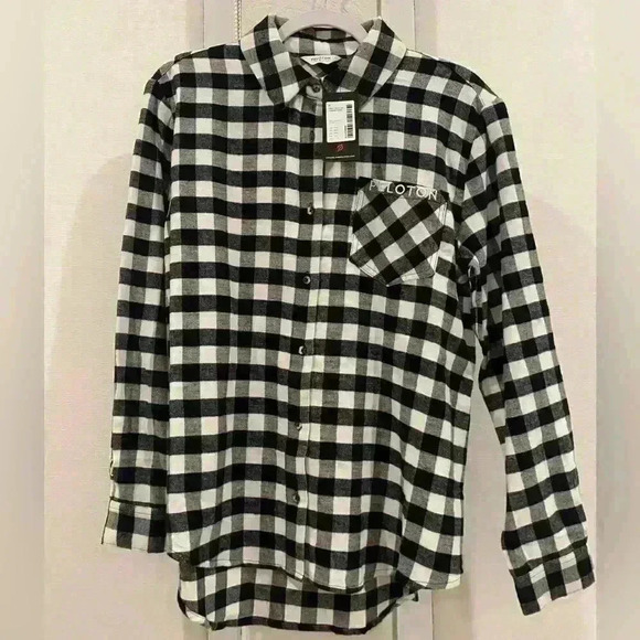 NWT PELOTON FLANNEL SHIRT Sz M - Picture 5 of 6